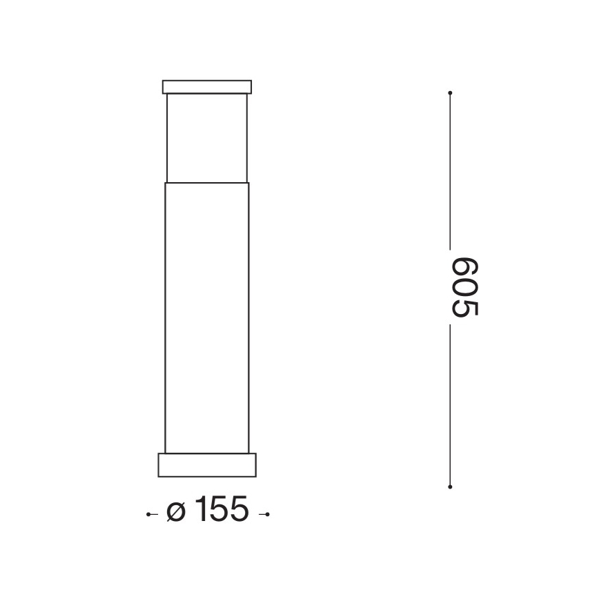 Ideal Lux - Lampe d'extérieur TRONCO 1xE27/42W/230V 60 cm IP65 marron