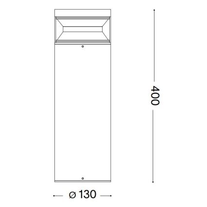 Ideal Lux - Lampe extérieure BOEING LED/14W/230V 40 cm CRI 90 IP65 marron