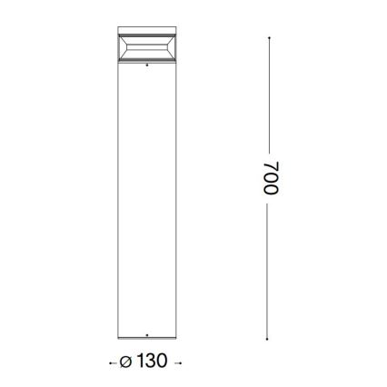 Ideal Lux - Lampe extérieure BOEING LED/14W/230V d. 70 cm CRI 90 IP65 noir