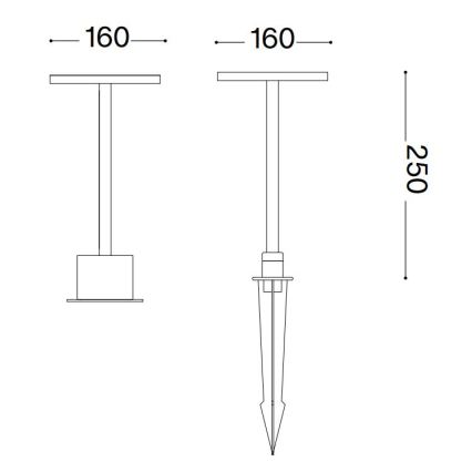 Ideal Lux - Lampe extérieure TOFFEE LED/11W/230V CRI 90 IP65 anthracite