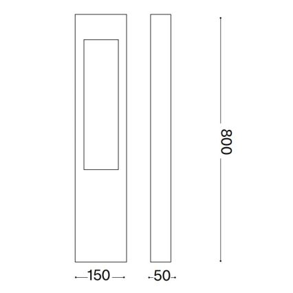 Ideal Lux - Lampe extérieure VEGA 1xG9/15W/230V 80 cm IP44 marron