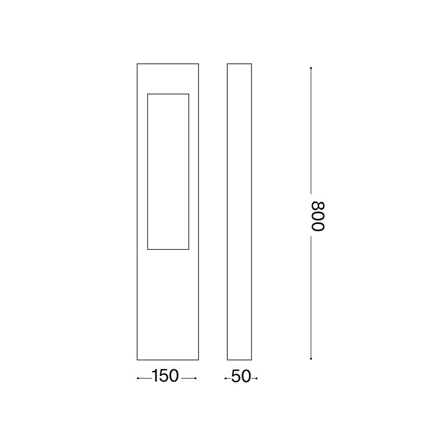 Ideal Lux - Lampe extérieure VEGA 1xG9/15W/230V 80 cm IP44 marron