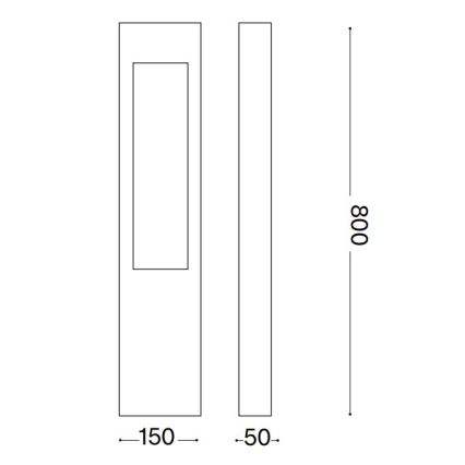 Ideal Lux - Lampe extérieure VEGA 1xG9/15W/230V 80 cm IP44 marron