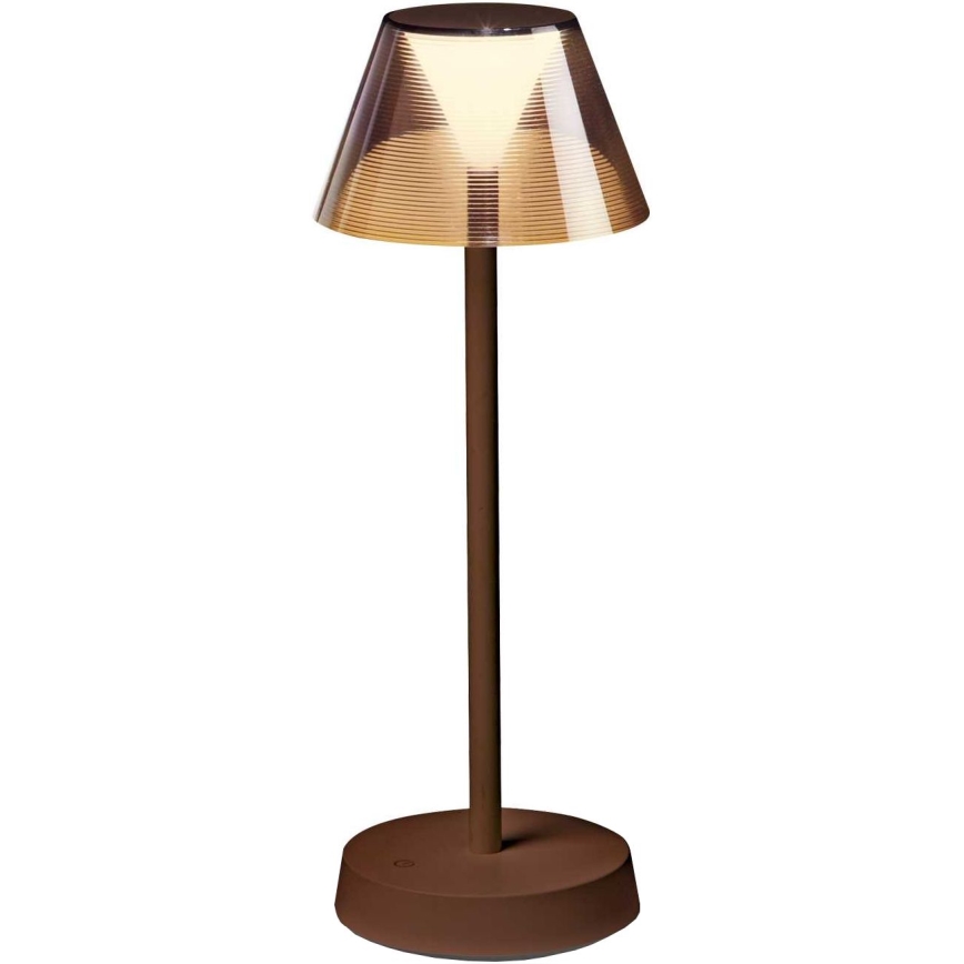 Ideal Lux - Lampe tactile à intensité variable LOLITA LED/2,8W/5V 2200 mAh IP54 marron