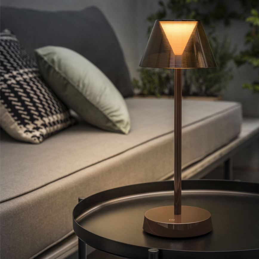 Ideal Lux - Lampe tactile à intensité variable LOLITA LED/2,8W/5V 2200 mAh IP54 marron