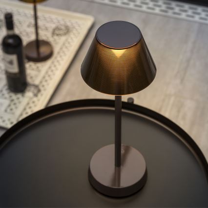 Ideal Lux - Lampe tactile à intensité variable LOLITA LED/2,8W/5V 2200 mAh IP54 marron