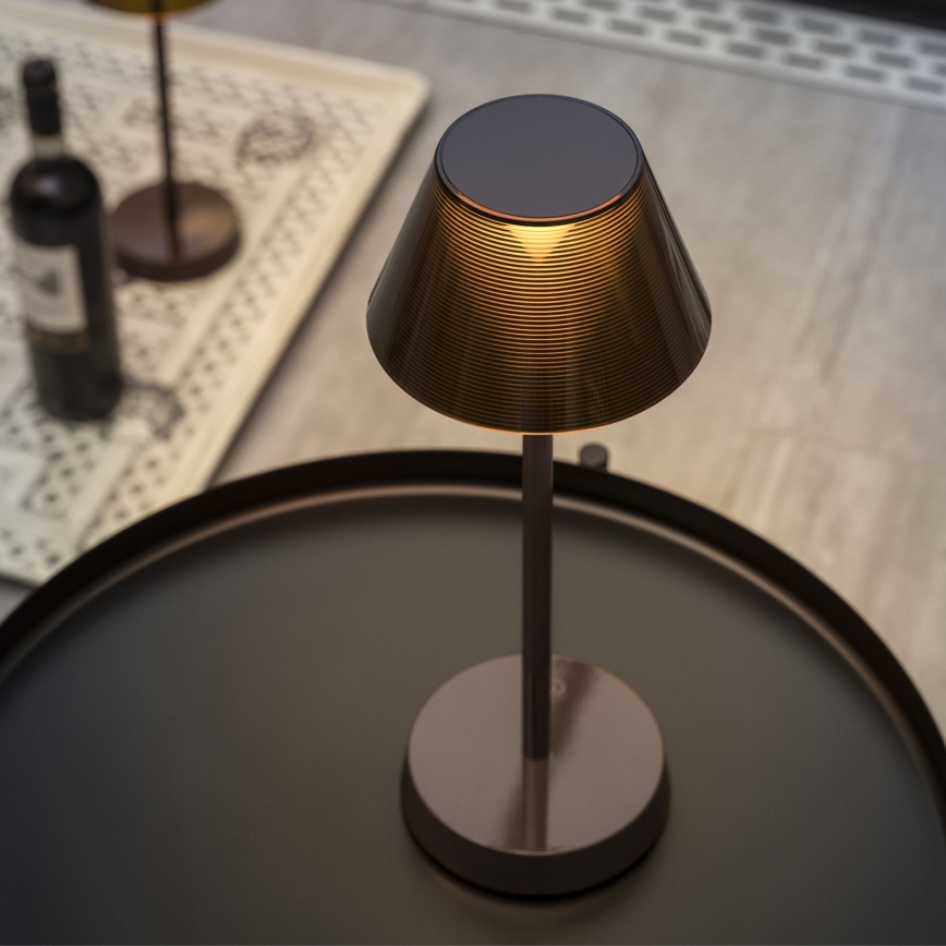 Ideal Lux - Lampe tactile à intensité variable LOLITA LED/2,8W/5V 2200 mAh IP54 marron