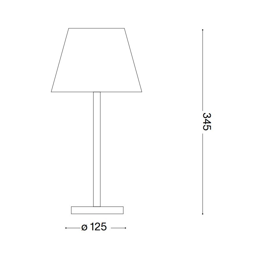 Ideal Lux - Lampe tactile à intensité variable LOLITA LED/2,8W/5V 2200 mAh IP54 marron