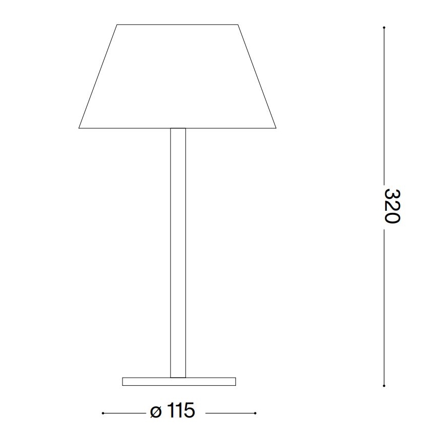 Ideal Lux - Lampe d'extérieur tactile à intensité variable PURE LED/1,5W/3,7V 2200 mAh CRI 90 IP54 marron