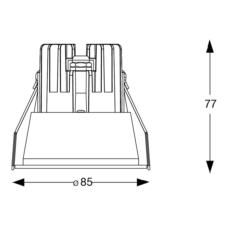 Ideal Lux - LED-inbouwarmatuur voor badkamer GAME TRIM LED/11W/230V 3000K CRI 90 Ø 8,5 cm IP65 wit
