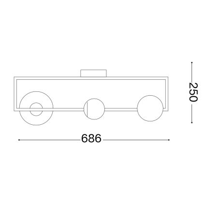 Ideal Lux - LED Bevestigde Hanglamp ANGOLO 3xG9/3W/230V zwart