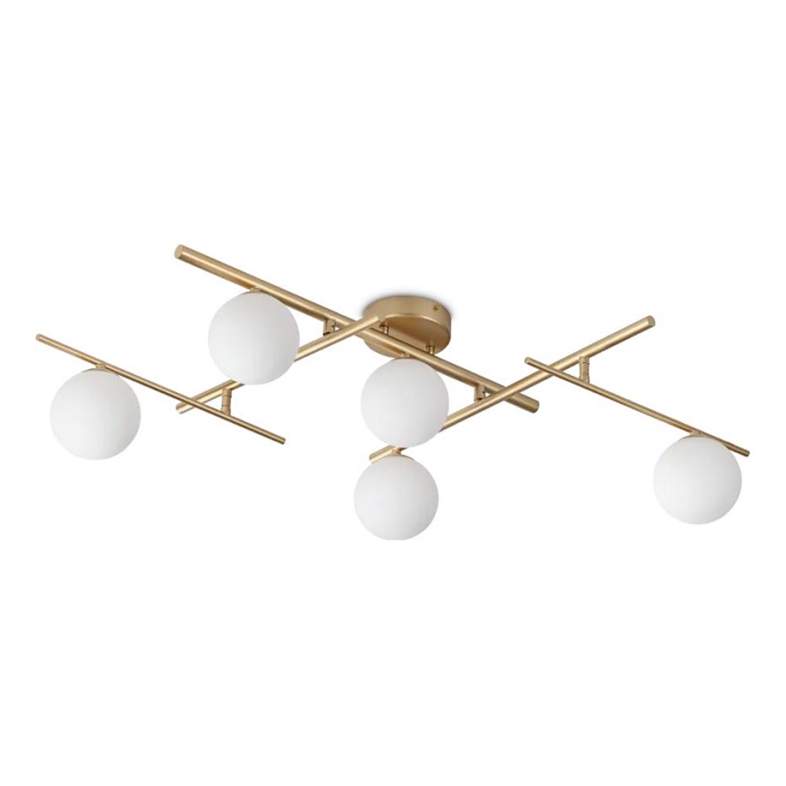 Ideal Lux - LED Bevestigde Hanglamp ATLAS 5xG9/3W/230V goud