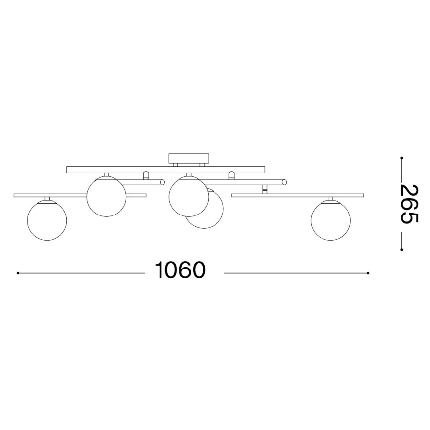 Ideal Lux - LED Bevestigde Hanglamp ATLAS 5xG9/3W/230V goud