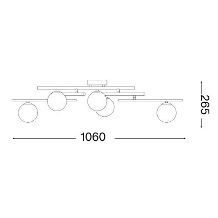 Ideal Lux - LED Bevestigde Hanglamp ATLAS 5xG9/3W/230V wit