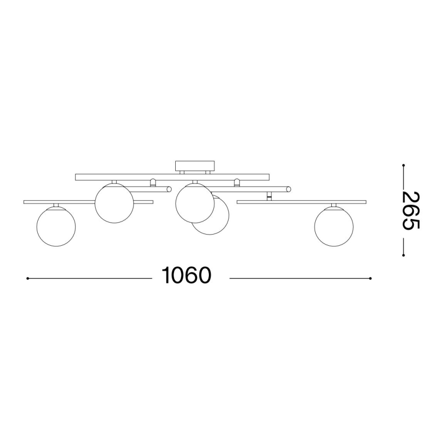 Ideal Lux - LED Bevestigde Hanglamp ATLAS 5xG9/3W/230V wit