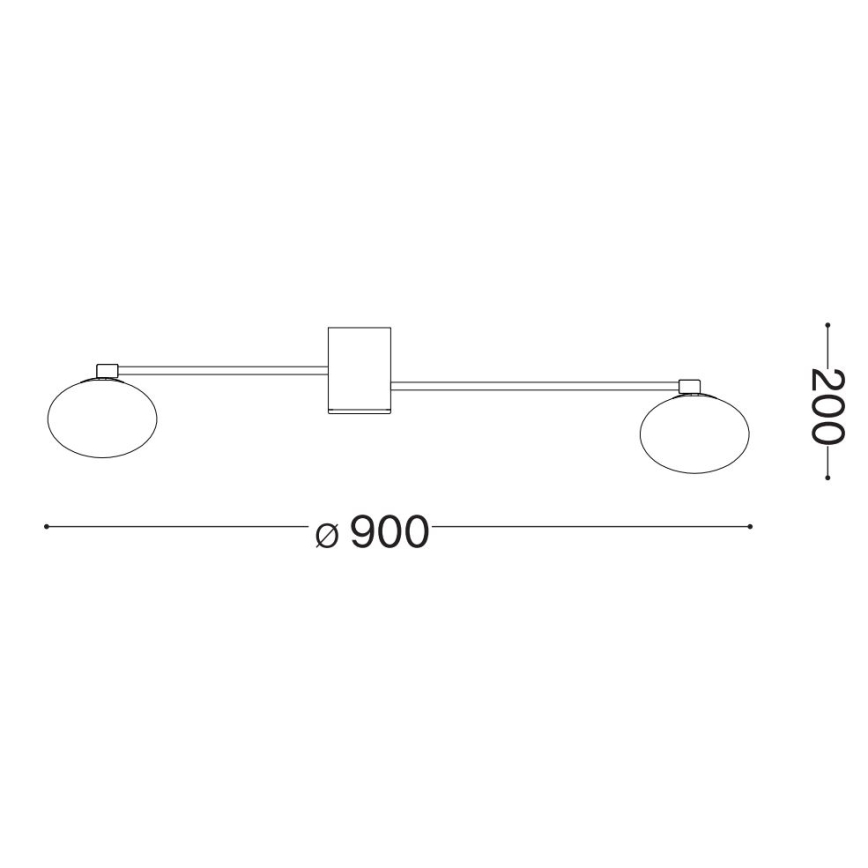 Ideal Lux - LED Bevestigde Hanglamp HERMES 3xG9/3W/230V diameter 90 cm goud