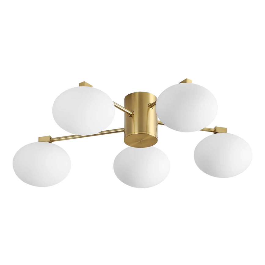 Ideal Lux - LED Bevestigde Hanglamp HERMES 5xG9/3W/230V diameter 60 cm goud