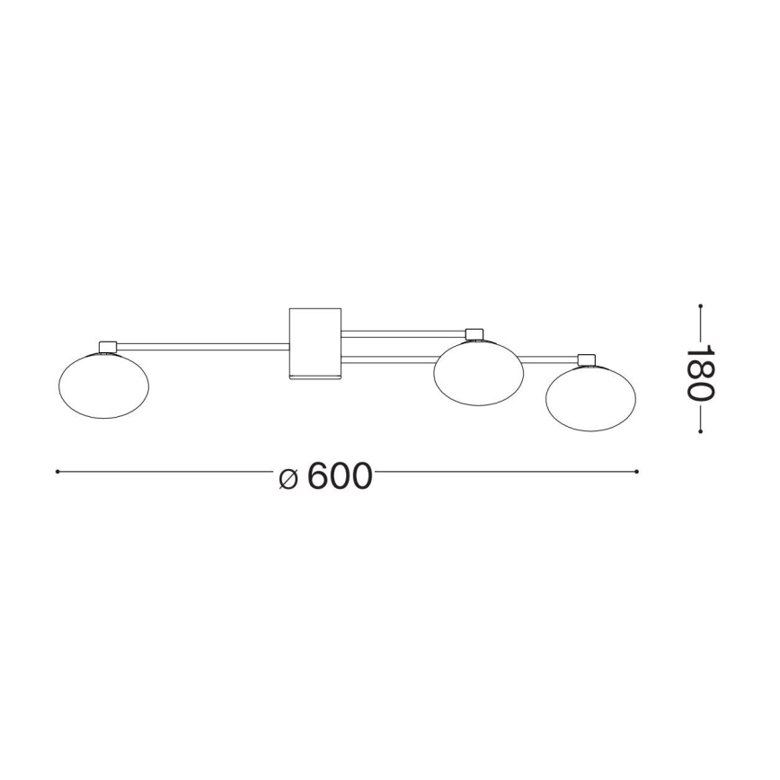 Ideal Lux - LED Bevestigde Hanglamp HERMES 5xG9/3W/230V diameter 60 cm goud