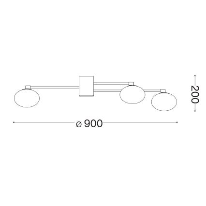 Ideal Lux - LED Bevestigde Hanglamp HERMES 5xG9/3W/230V diameter 90 cm wit