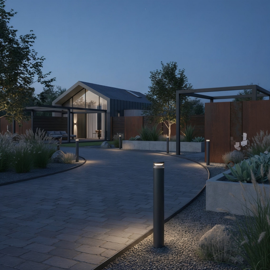 Ideal Lux - LED Buitenlamp BOEING LED/14W/230V 100 cm CRI 90 IP65 zwart