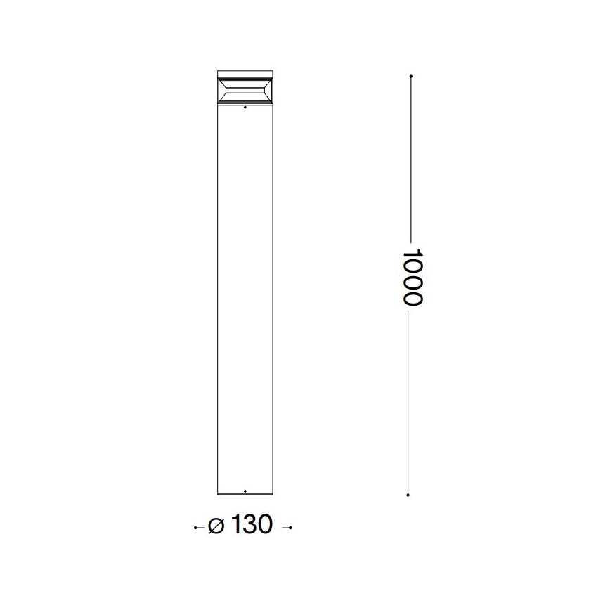 Ideal Lux - LED Buitenlamp BOEING LED/14W/230V 100 cm CRI 90 IP65 zwart