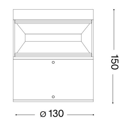 Ideal Lux - LED Buitenlamp BOEING LED/14W/230V 15 cm CRI 90 IP65 bruin