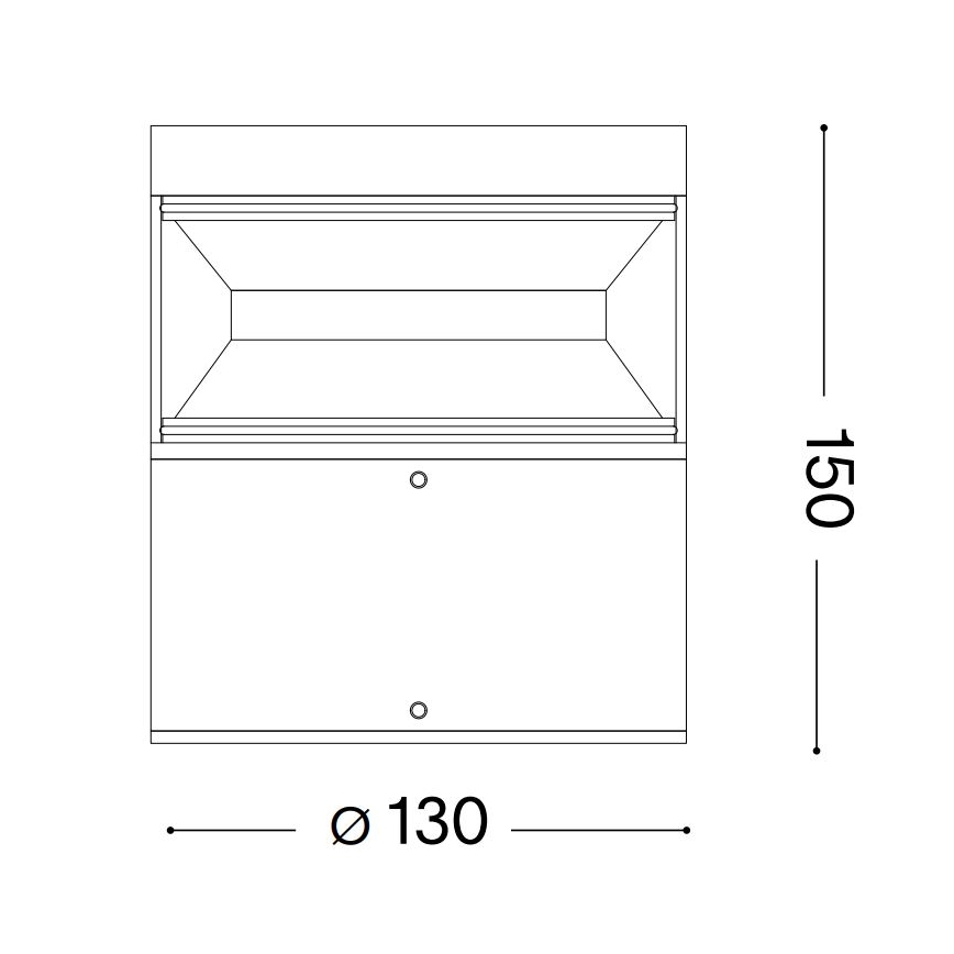 Ideal Lux - LED Buitenlamp BOEING LED/14W/230V 15 cm CRI 90 IP65 bruin