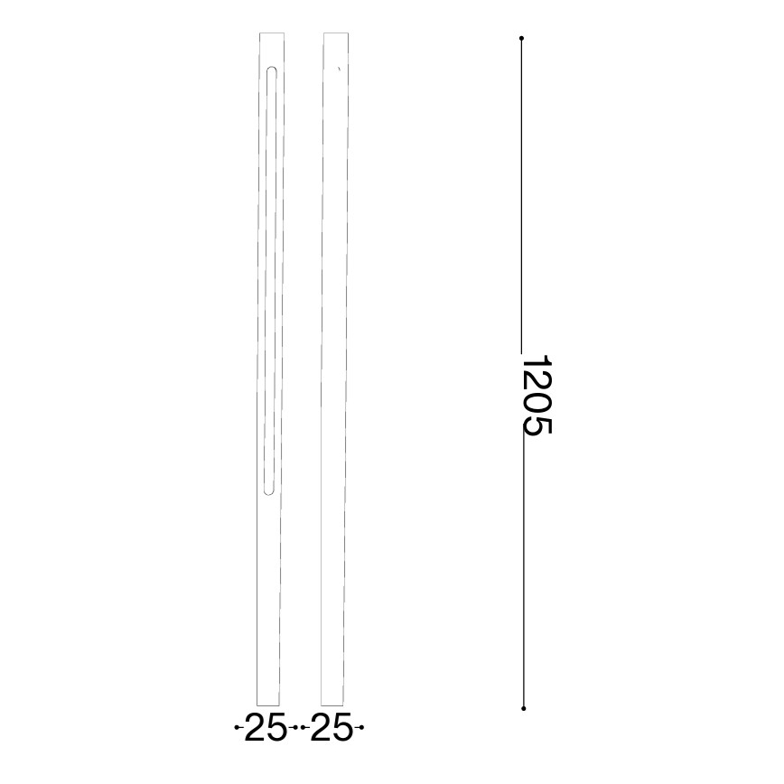 Ideal Lux - LED buitenlamp JEDI LED/19W/230V 120 cm CRI 90 IP65 antraciet