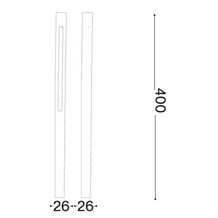 Ideal Lux - LED buitenlamp JEDI LED/7W/230V 40 cm CRI 90 IP65 antraciet