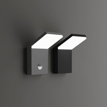 Ideal Lux - LED buitenlamp met sensor STYLE LED/9W/230V 4000K CRI 90 IP54 antraciet