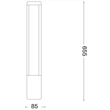 Ideal Lux - LED Buitenlamp TIFONE LED/8,5W/230V 65,5 cm IP65 antraciet