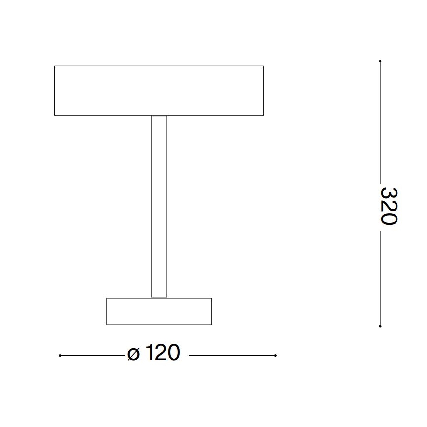 Ideal Lux - LED Touch buitenlamp TOFFEE LED/2W/230V 2200 mAh CRI 90 IP54 zwart