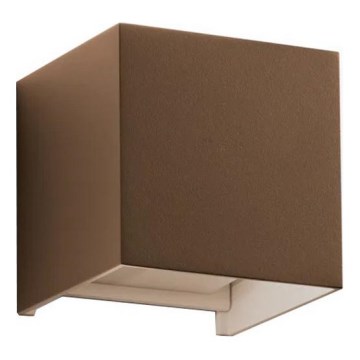 Ideal Lux - LED buitenwandlamp ATOM LED/12W/230V CRI 90 IP54 bruin