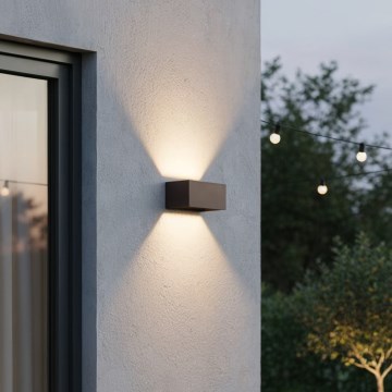 Ideal Lux - LED buitenwandlamp ATOM LED/25W/230V CRI 90 IP54 bruin