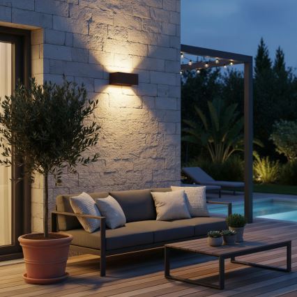 Ideal Lux - LED buitenwandlamp ATOM LED/25W/230V CRI 90 IP54 bruin