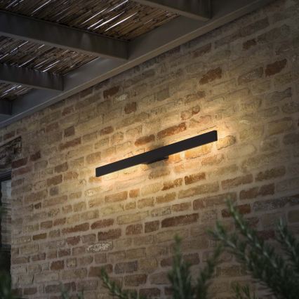 Ideal Lux - LED buitenwandlamp LINEA LED/20W/230V CRI 90 104 cm IP54 zwart