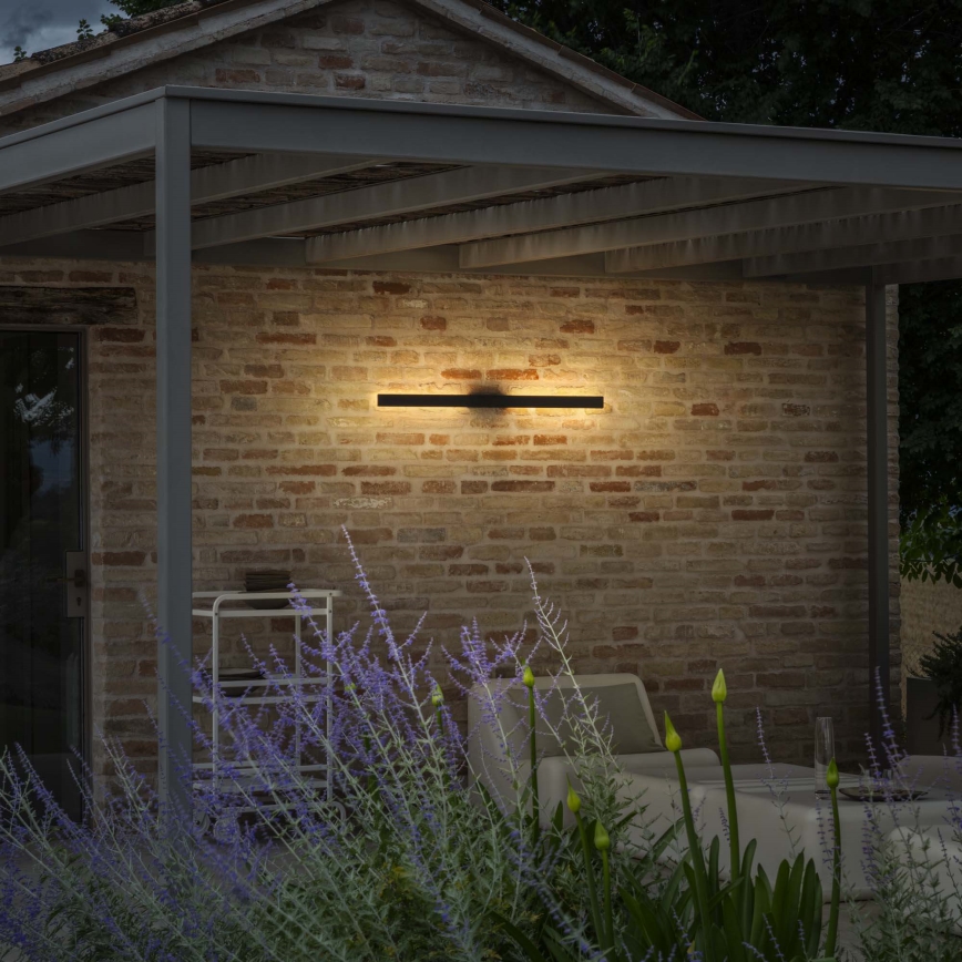 Ideal Lux - LINEA LED buitenwandlamp 23 W/230 V, CRI 90, 144 cm, IP54, zwart