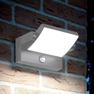 Ideal Lux - LED buitenwandlamp met sensor SWIPE LED/21W/230V CRI 90 IP54 grijs