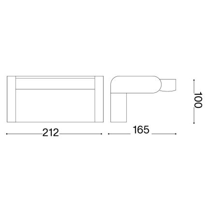 Ideal Lux - LED buitenwandlamp met sensor SWIPE LED/21W/230V CRI 90 IP54 grijs