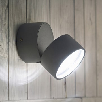 Ideal Lux - LED buitenwandlamp OMEGA LED/7W/230V CRI 90 IP54 antraciet