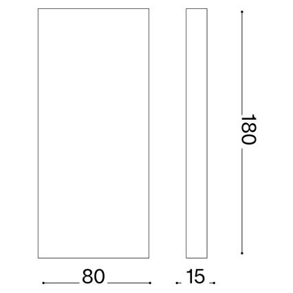 Ideal Lux - LED buitenwandlamp POST-IT LED/6W/12V CRI 90 messing