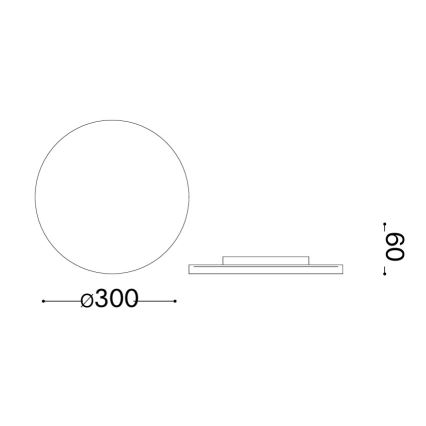 Ideal Lux - LED buitenwandlamp PUNTO LED/16W/230V CRI 90 Ø 30 cm IP54 zwart