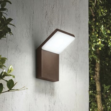 Ideal Lux - LED buitenwandlamp STYLE LED/8,5W/230V 3000K CRI 90 IP54 bruin