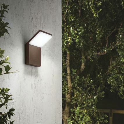 Ideal Lux - LED buitenwandlamp STYLE LED/8,5W/230V 3000K CRI 90 IP54 bruin