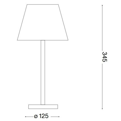 Ideal Lux - LED Dimbare touchlamp LOLITA LED/2,8W/5V 2200 mAh IP54 bruin