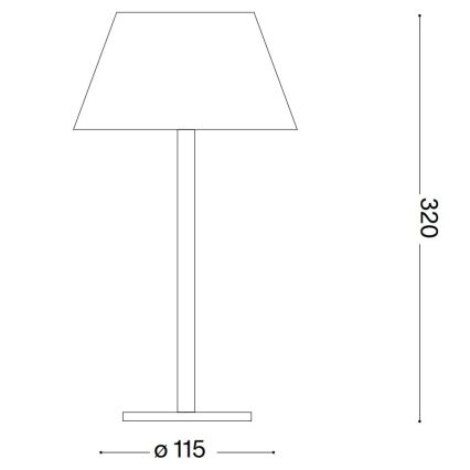 Ideal Lux - LED Dimbaar aanraken buitenshuis lamp PURE LED/1,5W/3,7V 2200 mAh CRI 90 IP54 bruin