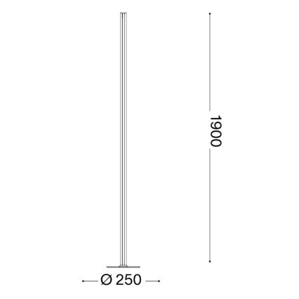 Ideal Lux - LED-dimbare vloerlamp DORICA LED/50W/230V CRI 90 blauw
