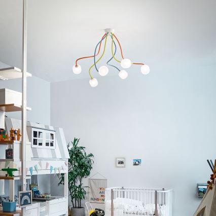 Ideal Lux - LED Flexibel Bevestide hanglamp OCTOPUS 6xG9/3W/230V kleurrijk