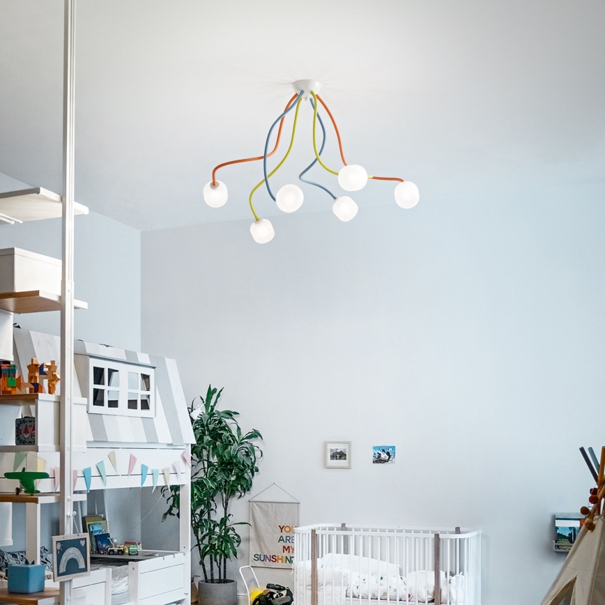 Ideal Lux - LED Flexibel Bevestide hanglamp OCTOPUS 6xG9/3W/230V kleurrijk