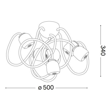 Ideal Lux - LED Flexibel Bevestide hanglamp OCTOPUS 6xG9/3W/230V kleurrijk